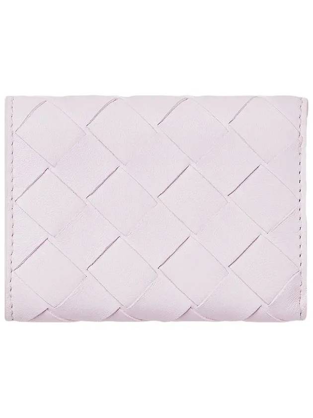 Tiny Tri-Fold Zipper Half Wallet Pink - BOTTEGA VENETA - BALAAN 4