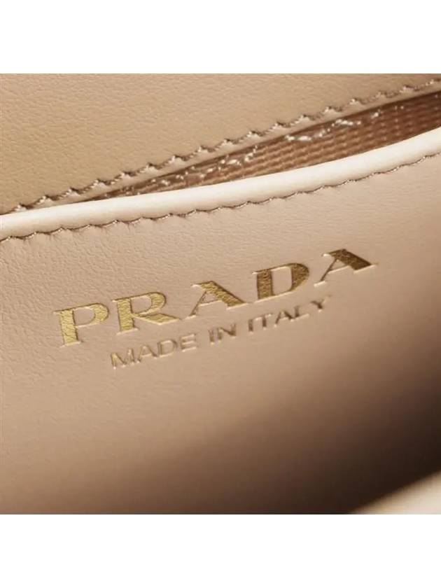 Symbol Embroidery Fabric Mini Bag Beige Chalk - PRADA - BALAAN 8