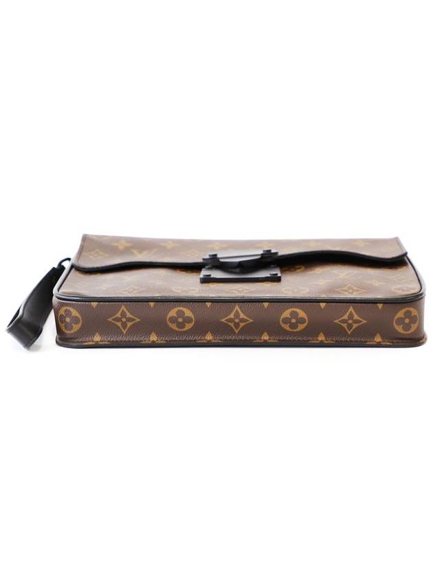 Louis Vuitton M80560 Monogram Macassar S Lock A4 Pouch - LOUIS VUITTON - BALAAN 5