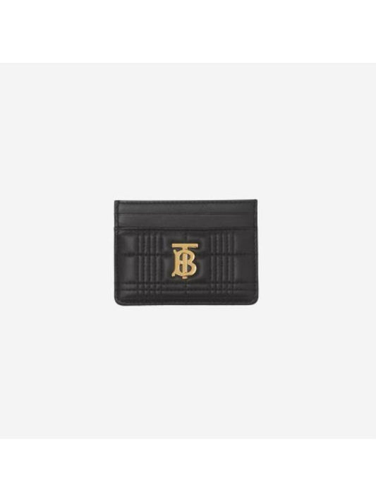 Quilted Lambskin Lola Card Wallet Black - BURBERRY - BALAAN