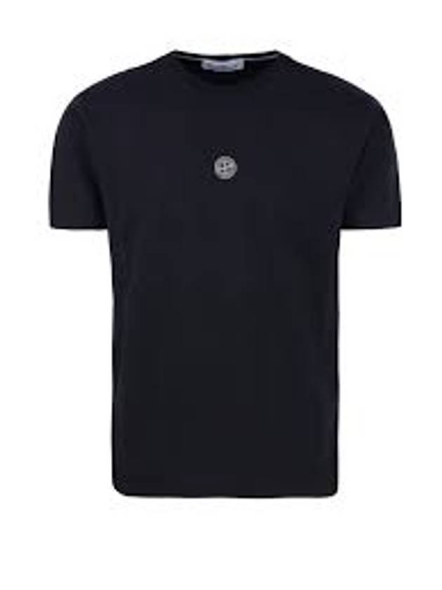 Garment Dyed Lettering One Print Cotton Jersey Short Sleeve T-Shirt Black - STONE ISLAND - BALAAN 2