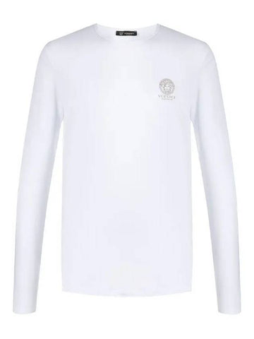 Medusa Logo Print Long Sleeve T-Shirt White - VERSACE - BALAAN 1