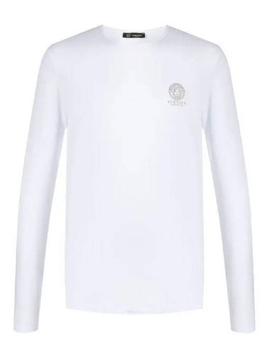 Medusa Logo Print Long Sleeve T-Shirt White - VERSACE - BALAAN 1