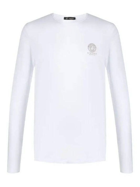 Medusa Logo Print Long Sleeve T-Shirt White - VERSACE - BALAAN 1