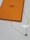 Pop H Pendant Mini PopAche Necklace Necklace Blue Jeans Yellow Gold - HERMES - BALAAN 6