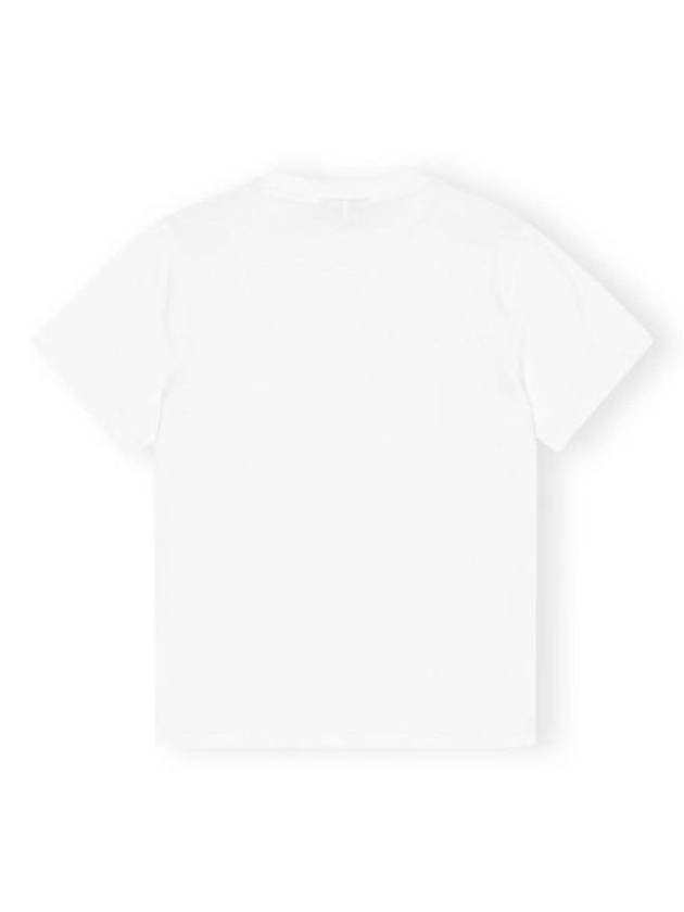 Basic Cherry Relax Jersey Short Sleeve T-Shirt White - GANNI - BALAAN 3