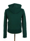 Rider Quilting Cotton Zip Up Hoodie Green - BALMAIN - BALAAN 4