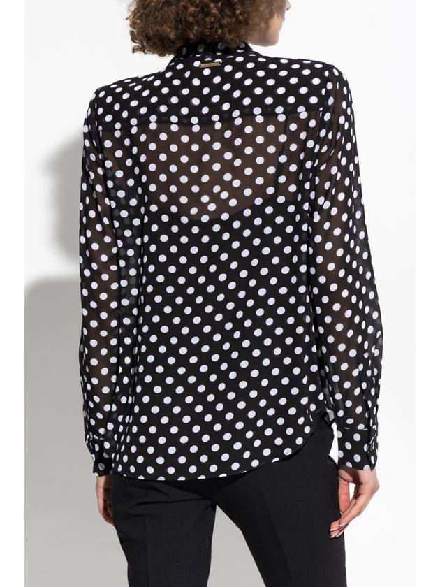 Michael Michael Kors Polka Dot Pattern Shirt, Women's, Black - MICHAEL KORS - BALAAN 4