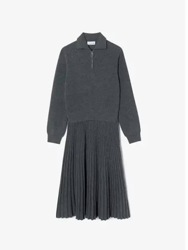 Women s fit and flare sweater dress one piece EF897E 54N 050 Domestic product GQ2N24092438015 - LACOSTE - BALAAN 1