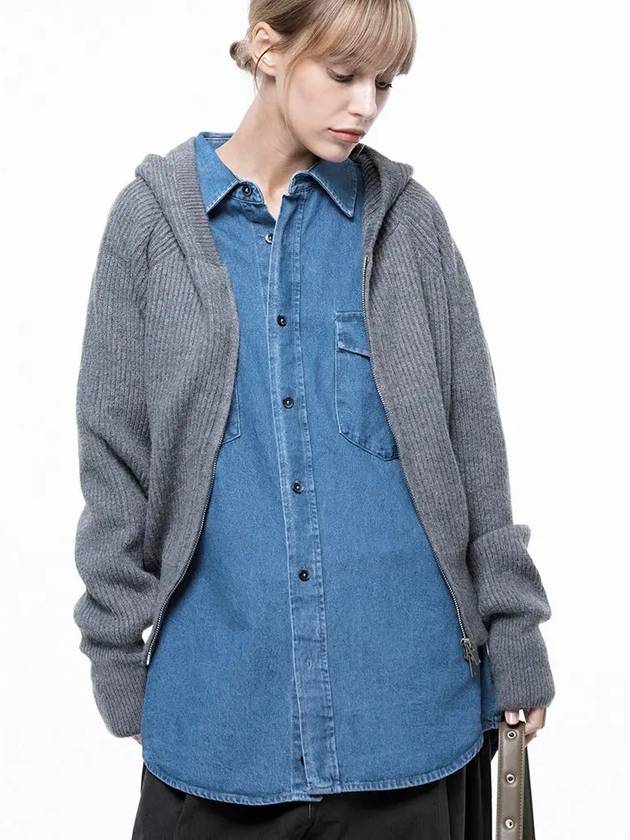 Four Woman Women s Soft Hazy Hooded Knit Gray W243TP06GR - CHANCE'S NOI - BALAAN 7