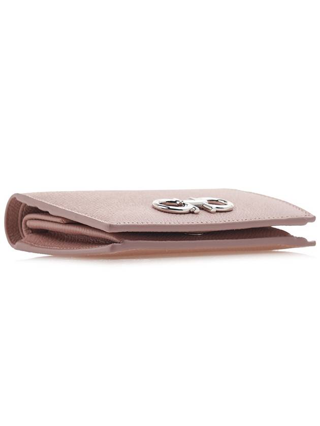 Gancini Compact Half Wallet Pink - SALVATORE FERRAGAMO - BALAAN 6