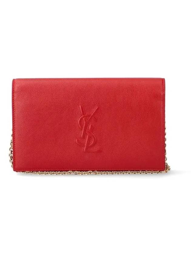 Bel de Jour Chain Clutch Bag Rouge Orient - SAINT LAURENT - BALAAN 1