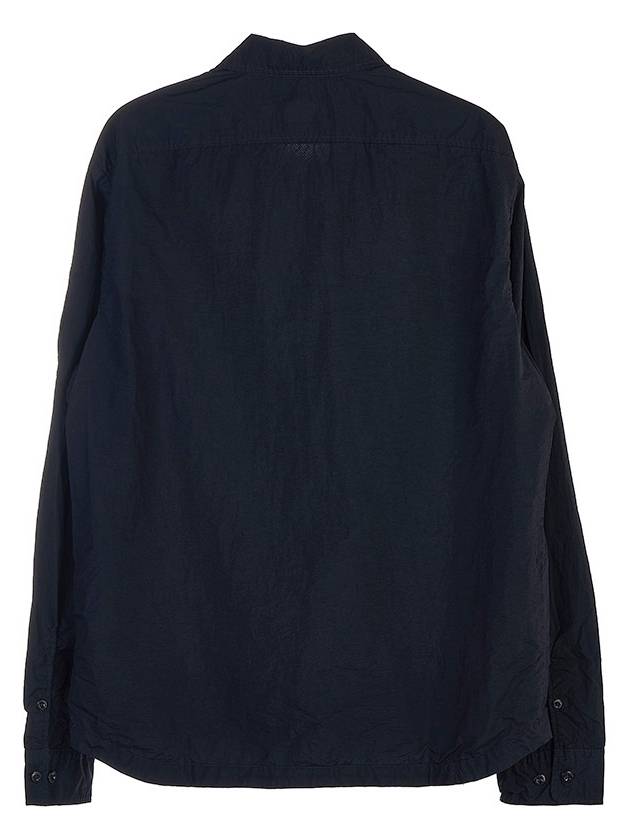 Chrome R Lens Wappen Overshirt Zip-Up Jacket Navy - CP COMPANY - BALAAN 3