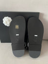 CC logo velcro sandal caviar black G35927 - CHANEL - BALAAN 6