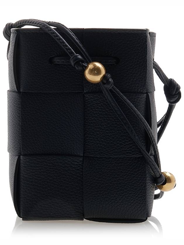 Cassette Intrecciato Mini Bucket Bag Black - BOTTEGA VENETA - BALAAN 4