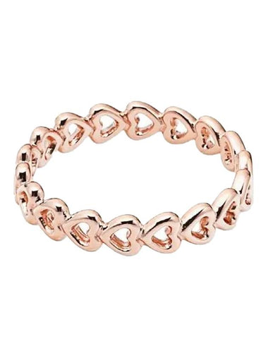 Linked Love Heart Ring Rose Gold - PANDORA - BALAAN 1