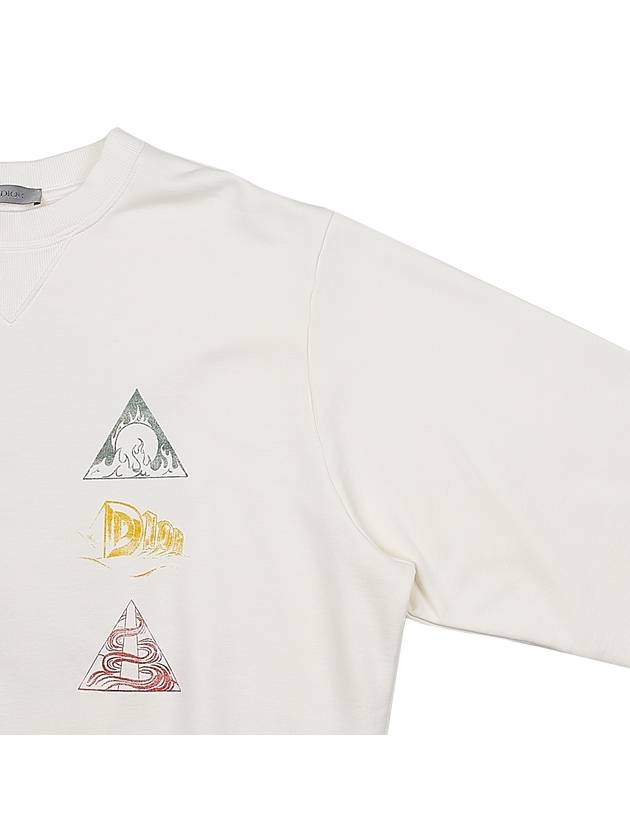 Cotton Logo Print Sweatshirt White - DIOR - BALAAN 6