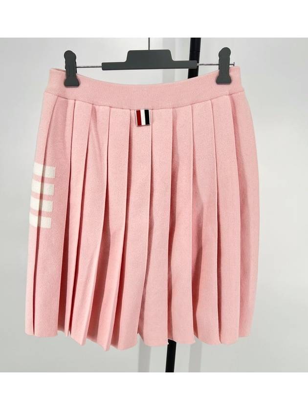 Diagonal armband pleated mini skirt pink - THOM BROWNE - BALAAN 3