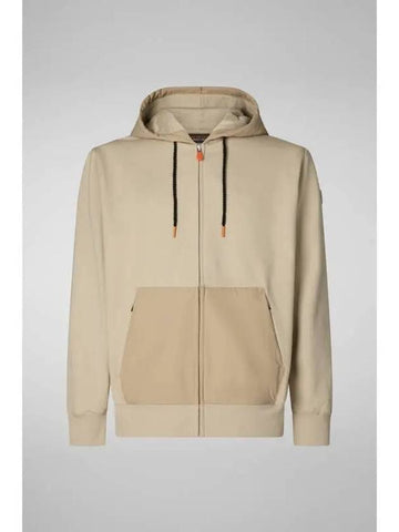 MEN DEAS color combination hooded zip up beige - SAVE THE DUCK - BALAAN 1