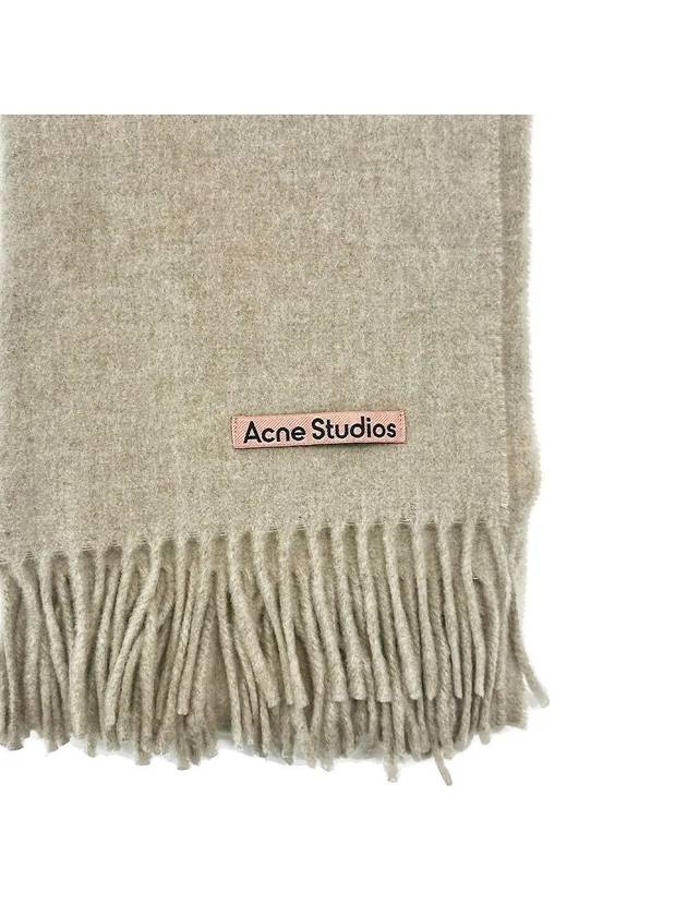 Wool Fringe Scarf Oatmeal Melange - ACNE STUDIOS - BALAAN 3