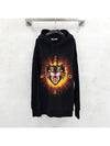 Lux You M Black Angry Cat Embroidered Patch Hoodie - GUCCI - BALAAN 1