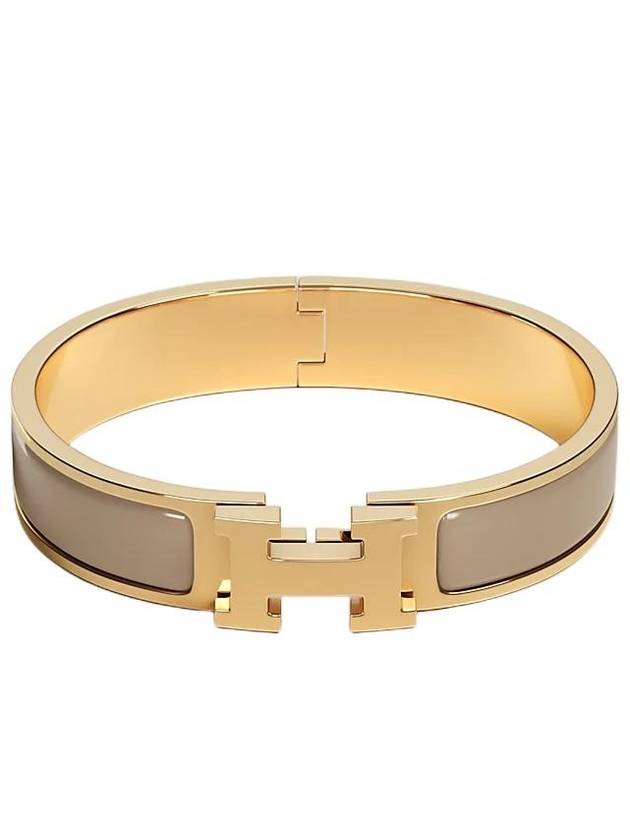 Clic H Bracelet Gold Marron Glace - HERMES - BALAAN 2