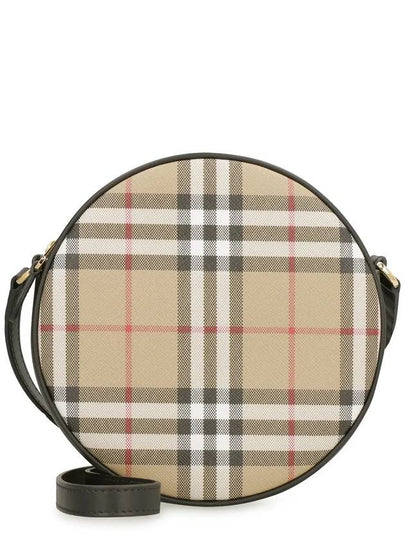 Lewis Check Pattern Round Cross Bag Beige - BURBERRY - BALAAN 2