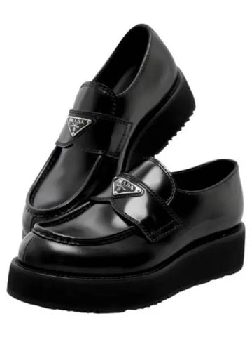 brushed leather loafers - PRADA - BALAAN 1