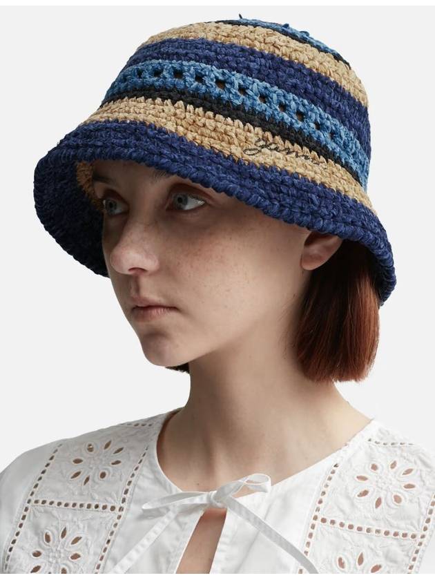 Embroidered Logo Crochet Bucket Hat - GANNI - BALAAN 6