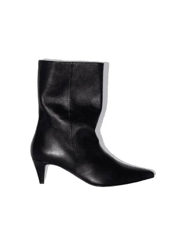 Lysander Napa Leather Middle Boots Black - BY FAR - BALAAN 1