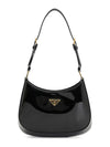 Cleo Patent Leather Shoulder Bag Black - PRADA - BALAAN 3