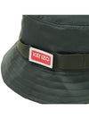 Military Polyester Bucket Hat Green - KENZO - BALAAN.