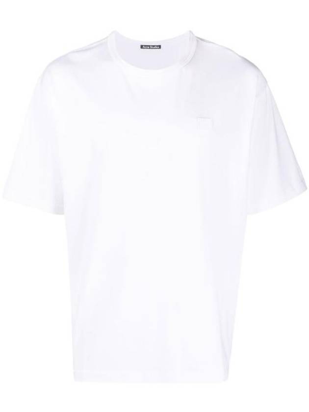 Logo Patch Cotton Short Sleeve T-Shirt White - ACNE STUDIOS - BALAAN 2