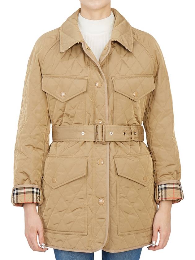 Women's Kemble Diamond Quilted Jacket Beige - BURBERRY - BALAAN 5