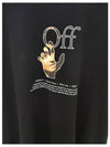 Caravaggio hand logo cotton short sleeve t-shirt black - OFF WHITE - BALAAN.