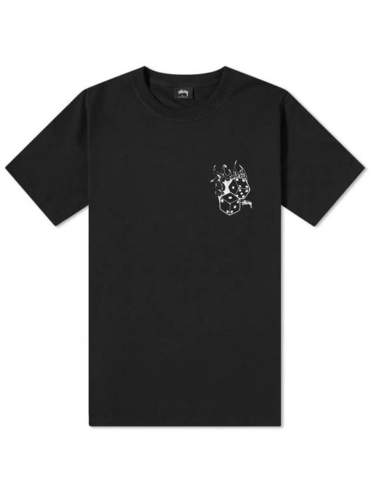 Fire Dice Short Sleeve T-Shirt Black - STUSSY - BALAAN 1