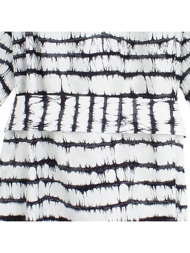 White color pattern striped dress with straps - DIANE VON FURSTENBERG - BALAAN 3