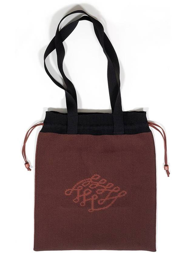 Women's Rattan Logo Knit Bag Brown - IOEDLE - BALAAN 3