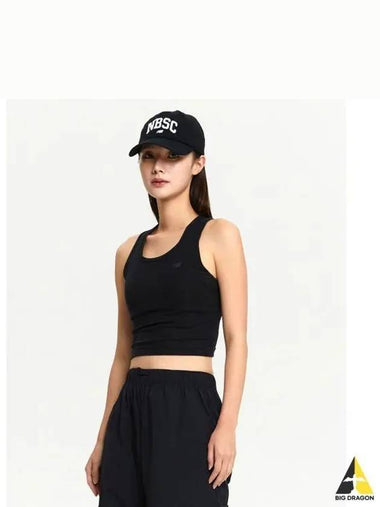 NBNGE4S042 WOMEN Rib tank top BLACK - NEW BALANCE - BALAAN 1