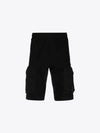 Cargo Pocket Elasticated Waist Shorts Black - CP COMPANY - BALAAN 2