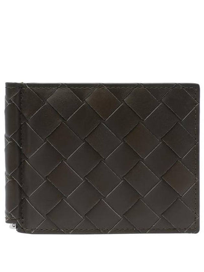 Intrecciato Money Clip Half Wallet Dark Brown - BOTTEGA VENETA - BALAAN 2