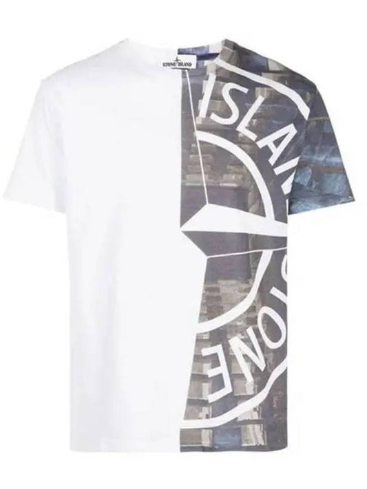 Graphic Print Short Sleeve T-Shirt White - STONE ISLAND - BALAAN 2