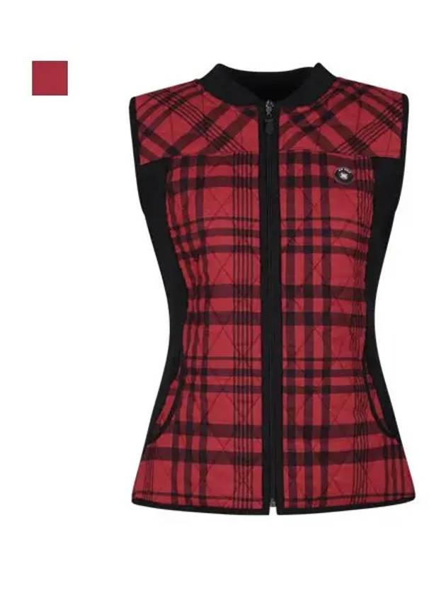 Women s Check Quilted Vest MW4W556W - LUX GOLF - BALAAN 4