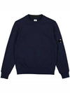 Men's Lens Wappen Diagonal Sweatshirt Navy - CP COMPANY - BALAAN 2