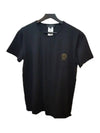 Logo Cotton Short Sleeve T-Shirt Black - VERSACE - BALAAN 3