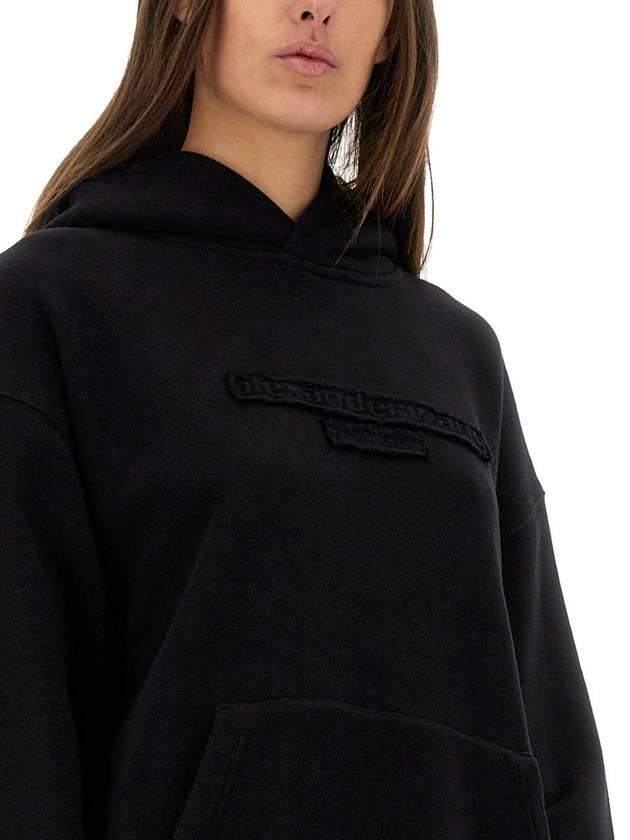 Alexander Wang Sweatshirt With Embossed Logo - ALEXANDER WANG - BALAAN 4