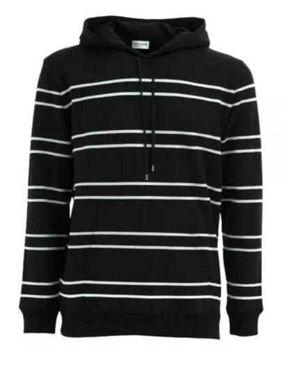 Stripe Hoodie Black - SAINT LAURENT - BALAAN 2