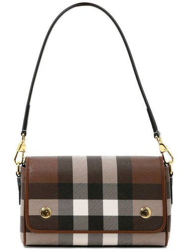 Canvas Check Shoulder Bag Brown - BURBERRY - BALAAN 1