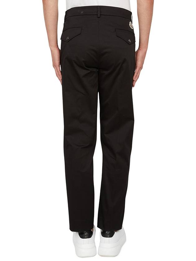 Cotton Poplin Straight Pants Black - MONCLER - BALAAN 4