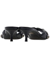 Women's Cargoll Studded Leather Band Mule Sandals Heel Black - BALENCIAGA - BALAAN 5